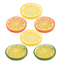 12Pcs Fake Lemon Slices Artificial PVC Fruits for Table Centerpieces