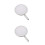 2Pcs Silver Metal Stethoscope Diaphragm Replacement Set Universal Fit 5