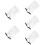 5Pcs Elegant Black Mesh Veil Bride Accessories for Party 10