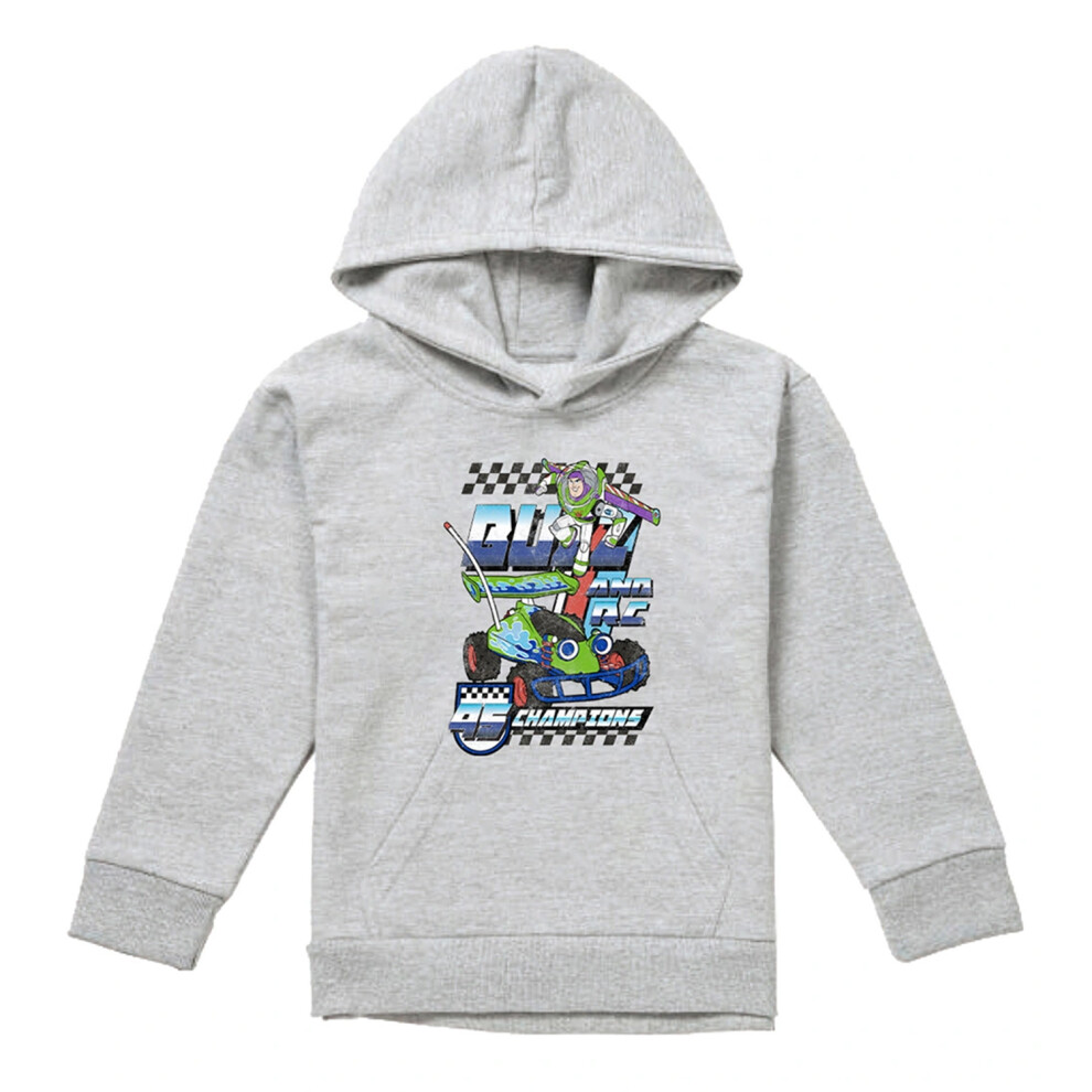Toy Story (5-6 Years, Athletic Heather) Childrens/Kids Racing Champions Buzz & Rc Heather Pullover Hoodie