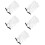 5Pcs Elegant Black Mesh Veil Bride Accessories for Party 7
