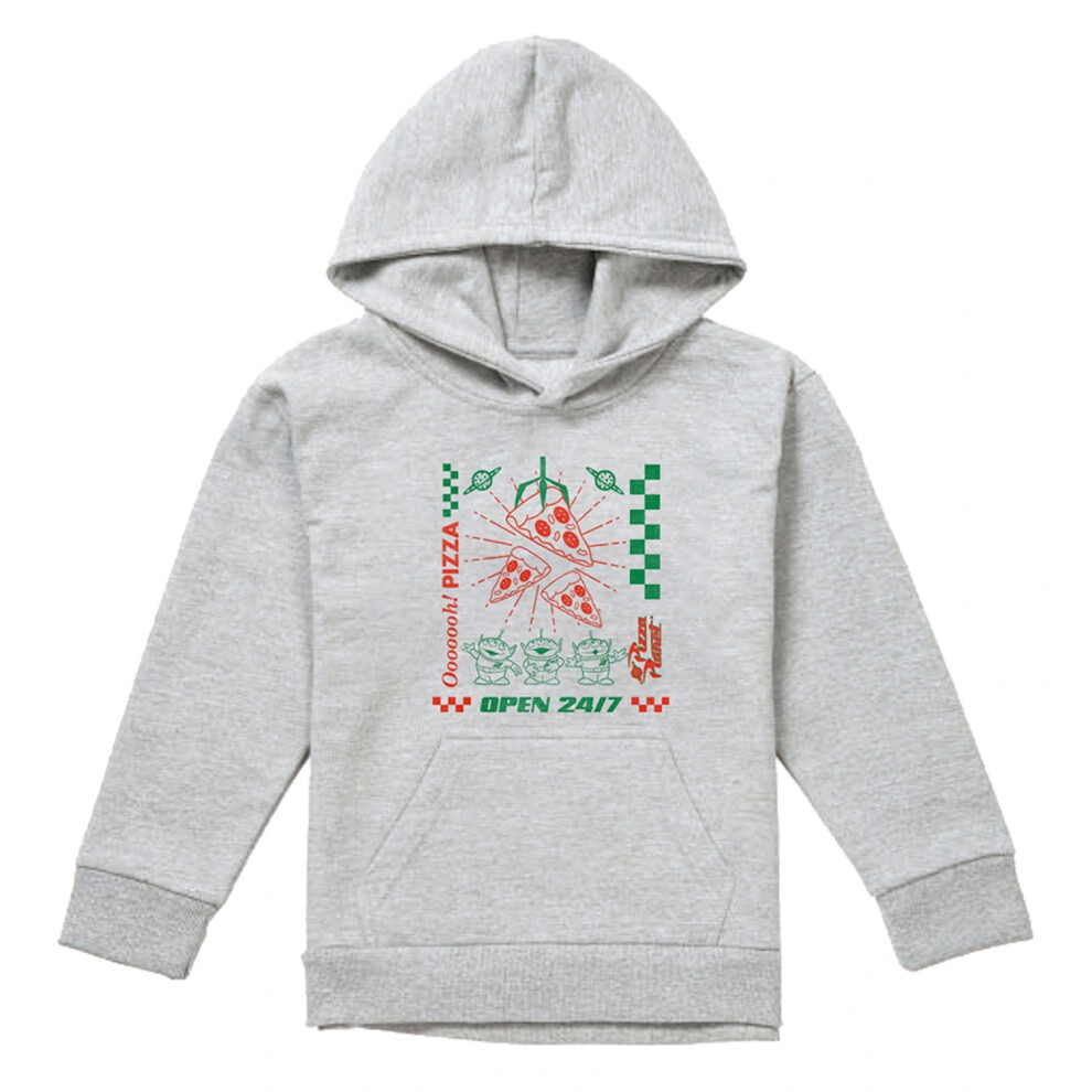Toy Story (7-8 Years, Athletic Heather) Childrens/Kids Pizza Planet Aliens Heather Pullover Hoodie