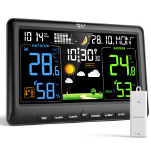 LIORQUE Weather Stations with Outdoor Sensor Wireless for Home, Indoor Outdoor Thermometer Hygrometer, Humidity, Barometric Pressu
