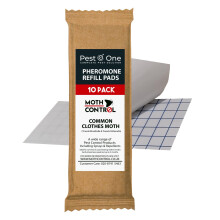 Biocare Moth Trap Refills for Clothes & Carpet Moths (10 Pack) | Pheromone Sticky Pads | Non-Toxic Monitoring Only | No Pesticide | Fits Standard Tra