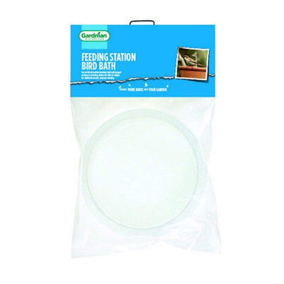 Gardman A01511 Feeding Station Bird Bath, Clear, 17X17x4 Cm