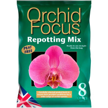 Orchid Focus Repotting Mix, 8L - Growth Technology Orchid Potting Mix for Orchid Plants - Peat-Free Orchid Potting Mix - Orchid Co