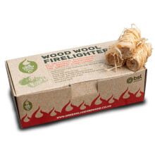 Green Olive Firewood Company - 24 Natural Firelighters for Wood Burners, Log Bur