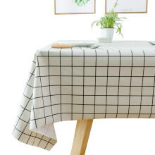 Plenmor Table Cloth Wipeable Tablecloth PVC Plastic Wipe Clean Waterproof Square Table Cover Protector for Kitchen Picnic Outdoor Indoor (137x137 cm,