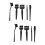 10Pcs Black Anti Static Cleaning Brush for Computers Tablets Keyboards 5