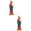 2Pcs Multi-Color Resin Statue Religious Desktop Adornment 9