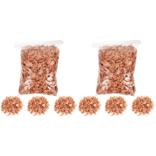 2Pcs Light Brown Cedar Chips for Closet and Cigar Humidors Multi-Use 2