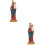 2Pcs Multi-Color Resin Statue Religious Desktop Adornment 8