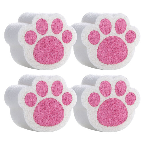 16Pcs Multi-Color Sponge Mirror Scrubber Cat Claw Shape for Kitchen