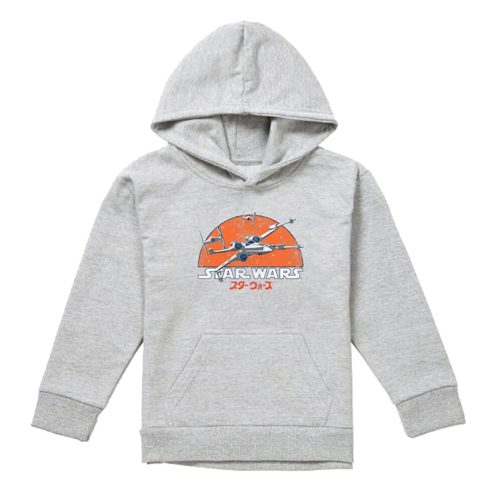 Star Wars (7-8 Years, Athletic Heather) Childrens/Kids X-Wing Fighter Heather Hoodie