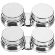 10Pcs Silver Stainless Steel Brush Cleaning Palette Cups for Artists