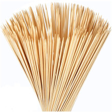 JKG 12" 150 Pack Bamboo Wooden BBQ SKEWERS Sticks - Food Grade - Extra Long BBQ Cocktail Barbeque Roasting Sticks Set Marshmallow Chocolate Fountain