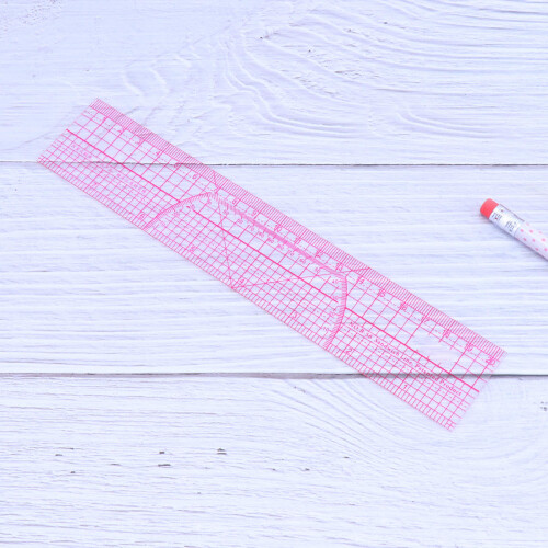 3Pcs Assorted Color Drafting Rulers Plastic Multifunction Measurement 2