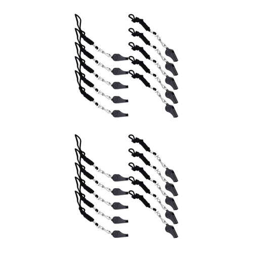20Pcs Durable Plastic Training Whistles with Neck Lanyard for Coaches 2