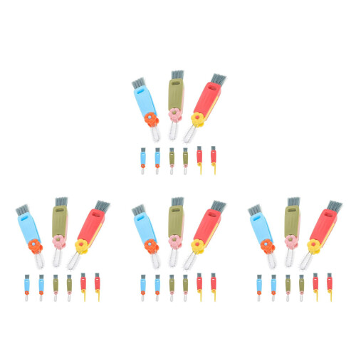 36Pcs Water Bottle Brush Set Plastic with Fun Flower Shape Bristles 2