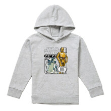 (12-13 Years, Athletic Heather) Star Wars Childrens/Kids R2-D2 & C3PO Manga Hoodie