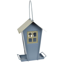 Supa "Sutherland" Wild Bird Seed & Sunflower Heart Feeder, House Shaped Contemporary Feeder, Ideal For Small & Medium Sized Garden Birds