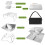 Foldable Fire Pit Grill Portable Fire Pit, Collapsible Camping Campfire Grill Se 4