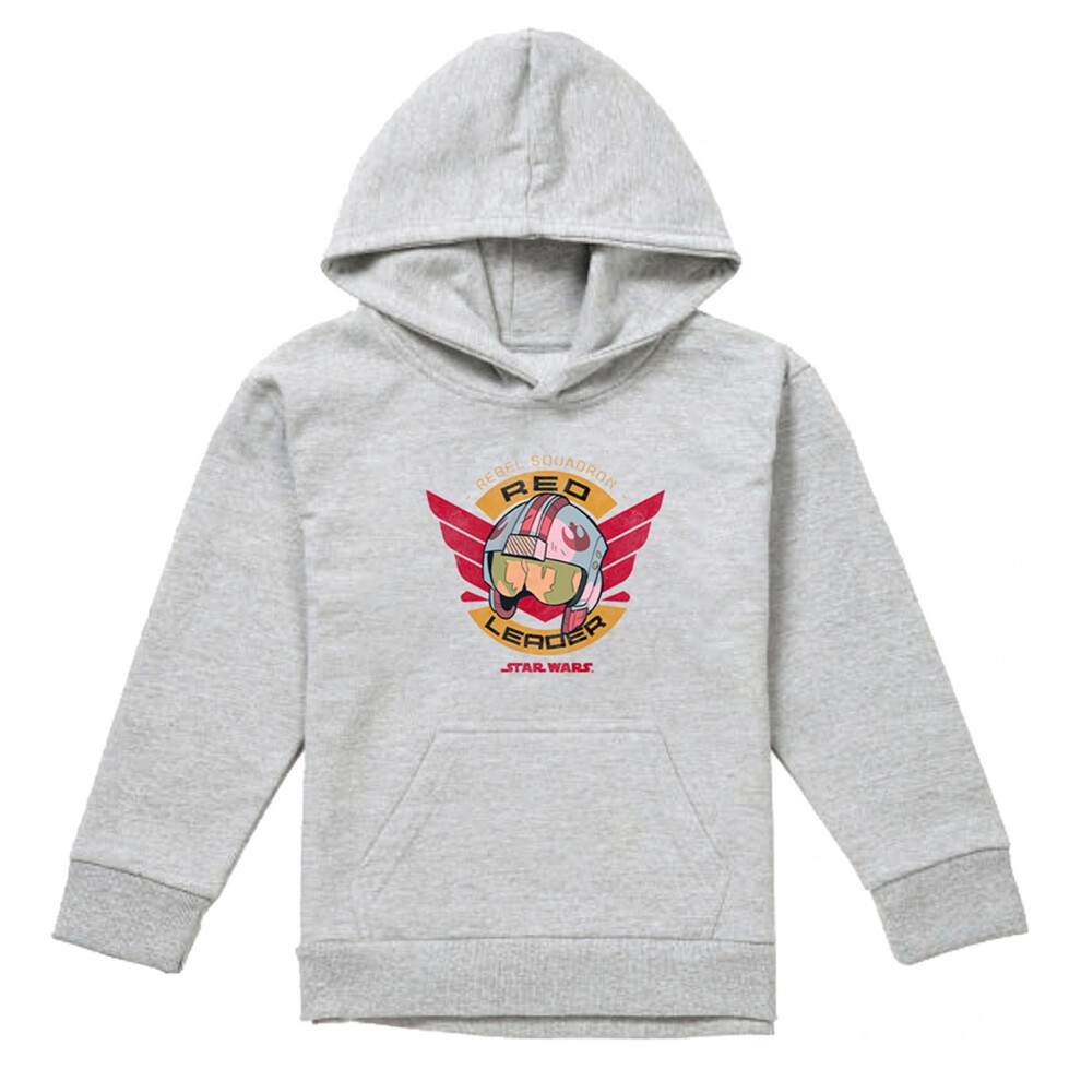 Star Wars (9-11 Years, Athletic Heather) Childrens/Kids Red Leader Heather Hoodie Red,Multicoloured