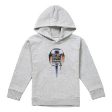 (9-11 Years, Athletic Heather) Star Wars Childrens/Kids R2-D2 Paint Drip Heather Hoodie
