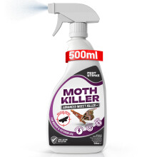 Moth Spray - 500ml Clothing & Fabric Protection for Clothes, Upholstery & Storage - Stain-Free & Long-Lasting Formula Spray for Carpets (1 Pack)