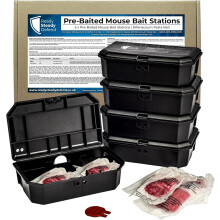 Mouse Boxes – 5 Pack Enclosed Indoor Mouse Stations – Ready-to-Use Design for Homes, Offices & Storage Areas
