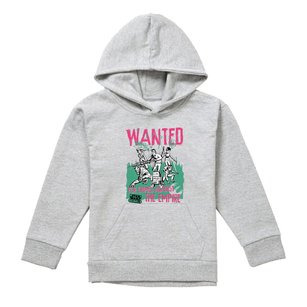 Star Wars (5-6 Years, Athletic) Childrens/Kids Wanted Rebels Heather Pullover Hoodie