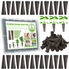 ALUNME 90 Pack Grow Sponges, Replacement Root Growth Sponges Seed Pods Compatible with AeroGarden, Seed Starter Sponges Kit for Hydroponic Indoor Gar