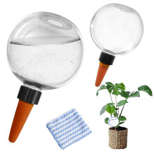 2 pcs Plant Watering Globes, 500 ML/17 OZ Capacity Self Watering System for Plants, Ceramic Root Watering Spikes for Vacation, Outdoor, Indoor (2 pcs
