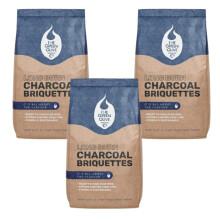 Green Olive Firewood Company - 3 x 4kg bags (12kg) Long Burn BBQ Charcoal Brique