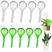 10 Pcs Plant Watering Bulbs, Self Watering Globes, Automatic Drip Irrigation Stakes for Indoor Outdoor Potted Plants, Vacation Plant Waterers(5 Green