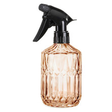 ZhouZGlass Glass Spray Bottle, 13.5oz Fine Mist Plant Mister, Handheld Pressure Spray Bottles with Adjustable Nozzle for Indoor Plants, Spring Garden