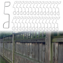 50 Pcs Fence Panel Clips, Stainless Steel Fence Wedges Grips, Garden Fence Clamps to Stop Rattling & Banging, Wind Protector Mounting Clips for Outdo
