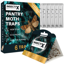 Professional Pantry Moth Monitoring Traps – 6 Pack | Non-Toxic Odourless Pheromone Pads | Safe for Kitchens, Cupboards & Dry Food Storage