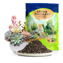 GOTVUGE Succulent and Cactus Soil Potting Mix, Fast-Draining Formula with Perlite & Vermiculite, Nutrient-Rich Blend for Healthy Root Growth, Ideal f