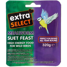 Extra Select Wild Bird High Energy Suet Block Mealworm, 6 x 320