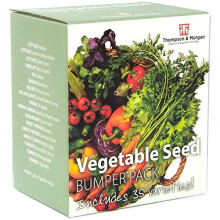 Vegetable Seed Collection Bumper Pack Includes 35 Different Varieties Lettuce Tomato Carrot Salad Leaves + 1 FREE Pair of Garden Snips, 1 x Vegetable