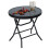 PHI VILLA Small Garden Table Folding Outdoor Side Table Outdoor Coffee Table, Black 1