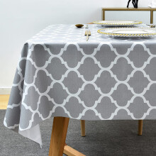 Plenmor Table Cloth Wipeable PVC Tablecloth Waterproof Wipe Clean Plastic Vinyl Table Cover Protector Rectangular for Outdoor Picnic Party (137x215 c