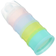 2St Baby Dispenser 4-Laags Melkpoederbox Assorti Kleuren