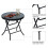PHI VILLA Small Garden Table Folding Outdoor Side Table Outdoor Coffee Table, Black 5