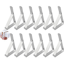 Moseem Table Cloth Clip, Tablecloth Clips 12 Pack Table Cloth Clips Stainless Steel Table Cloth Cover Clamps for Outside, Home, Dining, Picnic, Party
