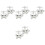 4Paren Witte Manchetknopen Stijl Creatieve Knopen Herenpak 3
