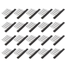 100St Zwarte Wigs Clips Van Staal En Stof, Kleine Haarclips Voor Decor