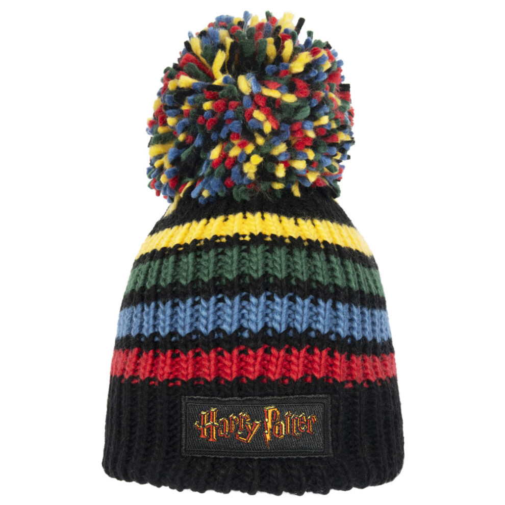 Harry Potter Unisex Adult Logo Bobble Beanie Multicoloured