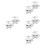 4Paren Witte Manchetknopen Stijl Creatieve Knopen Herenpak 6